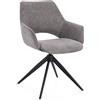Bizzotto Sedia con braccioli Vivian grey