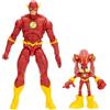 Sonic The Hedgehog DC x Sonic Sonic nei panni di The Flash & The Flash Action Figure Multipack - Licenza Ufficiale Jakks Pacific, Set Collezionabile per Gioco ed Esposizione