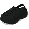 adidas Donna Adilette Platform Clog Sandal, Core Black/Core Black/Core Black, 42 EU