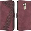 OKZone Cover per Huawei Mate 20 Lite, Custodia in PU Pelle per Huawei Mate 20 Lite, Custodia a Libro Protettiva Folio Portafoglio con Chiusura Magnetica e Slot per Carte Wallet Case Cover (Rosso)