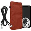 kwmobile Custodia Velluto a Coste con Chiusura Magnetica per Smartphone XXL - 7 - Portacellulare Tracolla - Borsa Porta Cellulare da Collo Universale