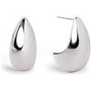 SINGULARU - Orecchini Gota. Acciaio Inox. Chiusura a Pressione. Gioielli da Donna