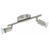 Eglo Barra a soffitto da interno eglo buzz led grigio 2 luci 3000k
