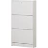 Sarmog Scarpiera bianca con 3 ante, 62x114x18 cm