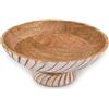EDHAS Ciotole decorative in legno di mango intagliato a mano, decorazione per la casa per tavolo da pranzo Centro utilizzato come centrotavola per bancone della cucina o tavolo da pranzo (30,5 x 30,5