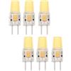 Spacnana 6 Pz AC DC12V GY6.35 COB Lampadina 5 W Lampadina a Risparmio Energetico Protezione degli Occhi Lampadina per Lampada da Soffitto Lampada da Parete Lampada da Tavolo (luce bianca)