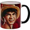 Elbenwald One Piece Tazza con Luffy I Am Feeling So... Piratey! - Tazza da caffè con manico, unisex, 320 ml, in ceramica, colore: rosso