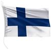 FLAGLY bandiera per barca Finlandia 45 x 30 cm formato orizzontale - peso del tessuto 115g/m² - stampata, robusta con corda e occhiello, accessori per barca barca a motore