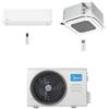 Midea Climatizzatore Condizionatore Midea Evolution WiFi + Cassetta 4 vie Compatta R32 Dual Split Inverter 9000 + 18000 BTU con U.E. M3OA-27HFN8-Q Classe A++/A+