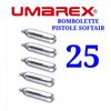 25 BOMBOLETTE CO2 SOFT AIR GAS 12G PER PISTOLA CO2 UMAREX RICARICA