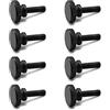 LERANXIN 8 Pezzi Viti M6, M6 x 20 mm Viti Testa Piatta, Nero Filettatura Maschio Viti Manopole, Adatto per Macchinari e Attrezzature, Produzione di Mobili