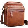 ROYALZ Borsello Tracolla Uomo Piccolo Borsa a Spalla vero Cuoio Vintage di Qualità Vera Pelle, Colore:Texas marrone