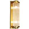 NICRX Applique in cristallo dorato e ottone da 400 mm, lampada da parete in cristallo e base dorata, lampada da parete (Ottone Oro)