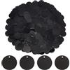 SUNNYCLUE 1 Scatola di Circa 80g 20mm Paillettes Nere Piatte Paillettes Sfuse Foro Singolo Lato RotondoArte Cucito Ornamento PVC Plastica Glitter Paillettes per Artigianato Fai da Te Festa Matrimonio