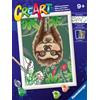Ravensburger CreArt Serie D: Bradipo pigro, Kit per Dipingere con i Numeri, Contiene una Tavola Prestampata, Pennello, Colori e Accessori