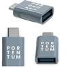 PORTENTUM Adattatore USB C a USB - 3 unità 3.0 (3.1) OTG Velocità 10 Gb Corpo Premium Zinco con elevata resistenza al calore - Adattatore USB a Tipo C da soli 5 grammi