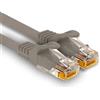 1aTTack.de - 1 cavo di rete Cat7 da 25 m, Cat.7 Ethernet, cavo patch Lan & Cat 7 per la massima velocità Internet e collega tutti i dispositivi con presa RJ 45 grigio