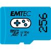 Emtec 256Gb Scheda microSD Emtec Uhsi U3 V30 A1 Blu [ECMSDM256GXCU3G]
