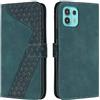 OKZone Cover per Motorola Moto Edge 20 Lite/Moto Edge 20 Fusion, Custodia a Libro in Pelle Protettiva Folio Portafoglio con Chiusura Magnetica e Slot per Carte Wallet Case Flip Cover (Verde)