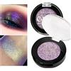 Afflano Violetto-Oro Duo Ombretto Cromato con Glitter Olografico e Cambio di Colore, Luminosità Camaleonte e Illuminante