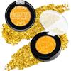 Afflano Ombretto Giallo Glitter, Singolo Diamante Oro Scintillante, Super Pigmentato Oro Tramonto Glitter, Ombretto Metallico Vibrante