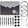 KnitPro Set di punte per ferri circolari intercambiabili KnitPro Karbonz Deluxe - (3,00, 3,50, 4,00, 4,50, 5,00, 5,50 e 6,00 mm)