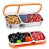 Contenitori Per Condimenti A Doppio Scomparto Con Coperchi - 8 Pezzi, Plastica Alimentare Riutilizzabile, 14x8,5x2,5 Cm, Ideali Per Salse, Snack Da Asporto, Campionature E Viaggi - 2