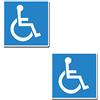 DestinationVinyl 2 x Disabili Blue Mobility Badge Car Bus Sticker Campervan Caravan Decal #0218 (Static Cling)