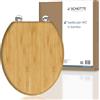 Schütte 81001-A Bamboo, Solido, Coperchio Sostenibile in Legno, Fatto, Adatto a Tutti gli Standard, Carico Massimo Sedile WC 150 kg