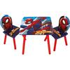 ARDITEX - Set Tavolo e 2 Sedie in Legno per Bambini Licenza Ufficiale Spider-Man di Marvel - Tavolo 50x50x44 cm/Sedia 26,5x26,5x50 cm - Rosso e Blu - Ideale per giocare, disegnare e fare lavoretti
