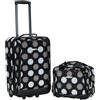 Rockland Set di valigie verticali Softside moda, Nuovo Black Dot, 2-Piece Set (14/19), Borsone da viaggio