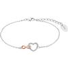 s.Oliver sOliver Bracciale in argento sterling 925/acciaio inossidabile per donna, con zirconi sintetici, infinito, fornito in confezione regalo per gioielli