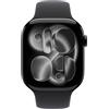 Apple Watch Series 11 GPS 46mm Jet Black Aluminum Case Sport Band S/M - Black EU