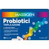 Massigen Probiotici Tripla Azione Integratore di Fermenti Lattici 10 Capsule