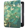 DMLuna Case for Kobo Clara BW (Model N365) / Kobo Clara Colour (Model N367) 6 2024 Release, Ultra Slim Lightweight Premium PU Leather Cover with Auto Sleep/Wake Function - Almond Blossom