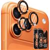NEWZEROL 2 Pezzi Pellicola Fotocamera Compatibile per iPhone 17 Pro/17 Pro Max/16 Pro/16 Pro Max/15 Pro/15 Pro Max/14 Pro/14 Pro Max, 9H Vetro Temperato Protezione per Obiettivo Fotocamera - Arancione