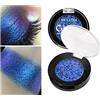 Afflano Ombretto Multicromatico con Glitter Blu, Effetto Camaleonte, Altamente Pigmentato, Cromato, Olograficamente Scintillante per Occhi Blu