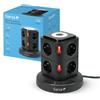 Garza Ciabatta Elettrica a torre 11 in 1 con 8 prese, 2 USB-C PD20W e 1 USB-A, ricarica rapida, luce notturna regolabile, interruttori singoli e protezione da sovraccarico e corto circuito, nero