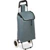 Relaxdays Carrello Pieghevole per la Spesa, Borsa Estraibile da 28 L, Pratico Trolley, Ruote, HLP 92,5x42x28 cm, grigio