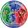 Procos 93441 - Piatti da festa PJ Masks, 23 cm, 8 pezzi, piatti usa e getta in carta, per compleanno dei bambini, stoviglie per feste, FSC® Mix