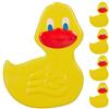 Relaxdays Adesivi Antiscivolo Doccia, Pad per Vasca da Bagno per Bambini, Set 5 Sticker a Anatra, con Ventose, Giallo