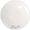 Villeroy & Boch - Statement piatto da colazione Je t'aime 21x21x2,5cm, piatto di porcellana bianco