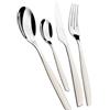 BUGATTI, Glamour, Set Posate 4 Pezzi in Acciaio Inox 18/10 e Manico Colore Avorio. Servizio Posate per 1 Persone Composto da 1 Cucchiaio, 1 forchetta, 1 Coltello e 1 cucchiaino caffè