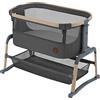 Maxi-Cosi Iora Air Lettino neonato, co-sleeping con materasso imbottito, funzione dondolo, regolabile in altezza, reclinabile,tessuti riciclati ecologici e traspiranti, 0-9 kg, Beyond Graphite