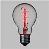 Luci da Esterno Lampadina a goccia Vintage, LED a spirale Rossa A60 E27 36V 0,4W