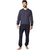 Ladeheid Pigiama Uomo LA40-220 (Blu Marino Bianco, XXL)