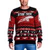 Elbenwald Pullover Lavorato a Maglia con Motivo Grinch per Uomo Donna Unisex in Cotone Rosso - XS