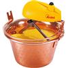 ARDES | AR24AM80 Paiolo In Rame Diametro 28cm Mescola Polenta Marmellata, Mescolatore con Motore Elettrico, Attacco a Baionetta Pulizia Facile, Girapolenta 8/12 Porzioni