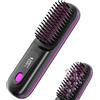 WENJION Spazzola lisciante per capelli senza fili, ricaricabile tramite USB, con 3 impostazioni di calore, pettine riscaldato portatile per tutti i tipi di capelli e barba, ideale per viaggi, spegnimento