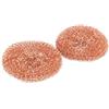 Wenko Cobi, Set di 2 Rame, Spugna per la Pulizia, Marrone, 9 x 2,2 x 9 cm